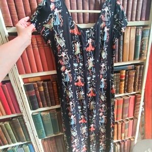 Vintage Novelty Print Dress